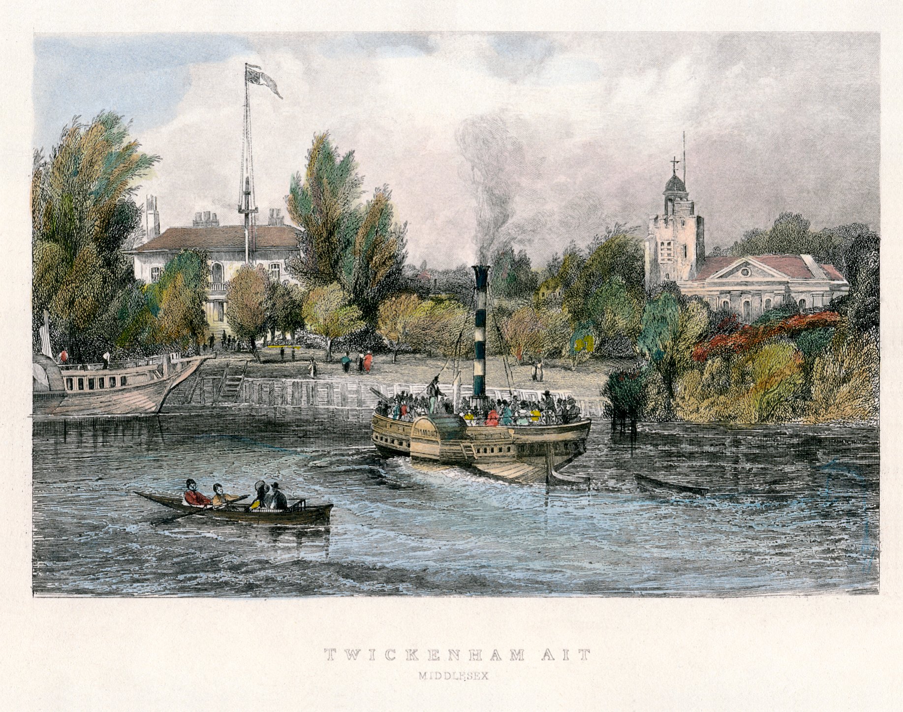 Twickenham Eel Pie,paddle steamer,river view,prints